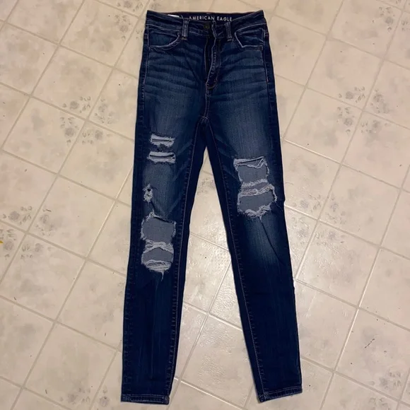 5/$25 AMercian Eagle highest rise jegging - Picture 1 of 6